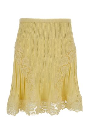Self Portrait Pointelle Knit Mini Skirt