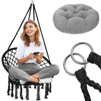 Rea Rea - Sill&oacute;n Colgante Boho Nido De Cig&uuml;e&ntilde;a Crudo 490129a