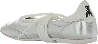 Patrizia Pepe Womens Ballet Flats Dancing Skin Silver Lambskin