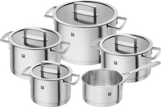 Zwilling Zwilling Juego De Ollas De 5 Piezas, 4 Tapas, Apto Para Inducci&oacute;n, Acero Inoxidable, Vitality