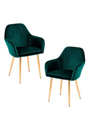 Regalos Miguel Packs Sillas Comedor - Pack 2 Sillas Chic Golden - Verde
