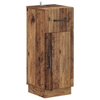 vidaXL Armario De Almacenamiento Para Ba&ntilde;o Hoorn Madera Envejecida Vidaxl