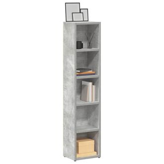 vidaXL Scaffali Cd 2pz Grigio Cemento 21x16x93,5 Cm Legno Multistrato - Vidaxl