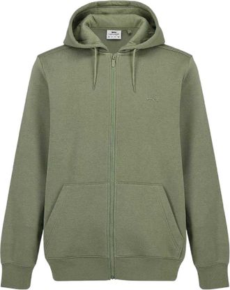 Slazenger Heren Polycotton Full Zip Hoodie (Khaki)