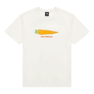 New Balance Running Graphic Tee Asia Sizing White Orange AMT31331-CIC