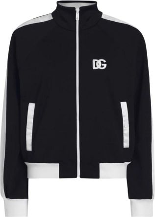 Dolce & Gabbana Zwart Geborduurd Sweatshirt met Ritssluiting - Dames - Vesten met rits - Zwart - S - Hoodies & sweatvesten