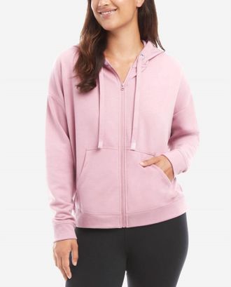 Danskin Ruched Back Hoodie In Vintage Pink