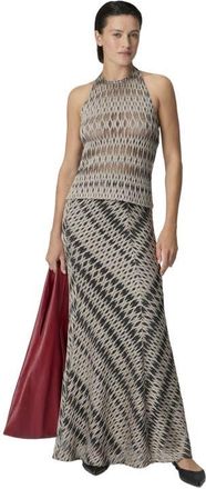 Missoni 3d Diamond Mixed Viscose Long Skirt in Green& Brown at Nordstrom, Size 38 It