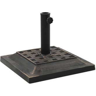 vidaXL Base De Sombrilla Cuadrada De Poliresina 12 Kg Bronce Vidaxl