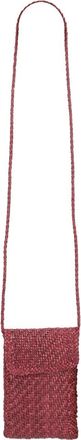 Dragon Diffusion Burgundy Textured Flap Leather Crossbody Bag