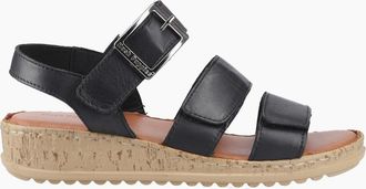 Hush Puppies Womens Hush Puppies ELIANA SANDAL Womens Ankle Strap Sandals Black - Size: 4