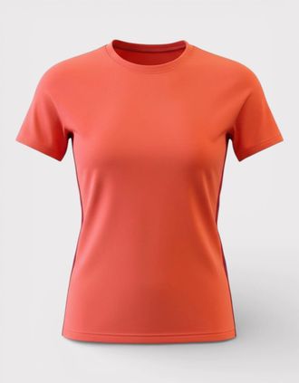 Off-white Womens Off-white Athletic T-Shirt Coral Red - Orange - Size: 10/8
