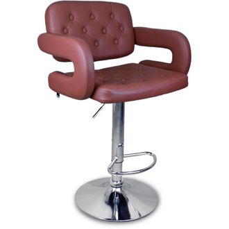 OEM Just Sit Vinci Marr&oacute;n - Taburete De Bar Con Respaldo Y Brazos