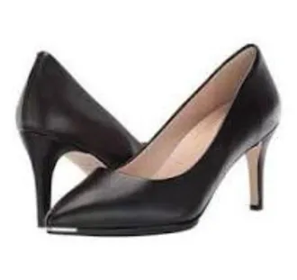 Cole Haan Womens Cole Haan Grand Ambition Pump US 9.5 Black Leather Stiletto Heel ZPO1324