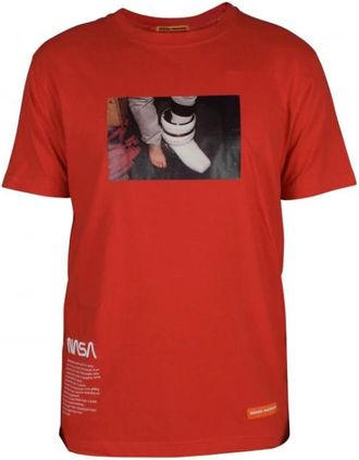 Heron Preston Off-White T-Shirt - Heren - T-shirts - Rood - S - Katoen - Tops