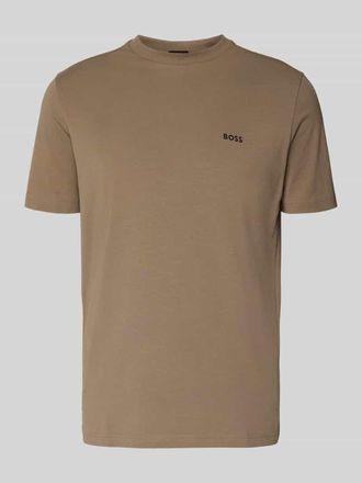 HUGO BOSS Regular Fit T-Shirt aus Baumwoll-Mix Modell TEE in Khaki, Gr&ouml;&szlig;e XXXL