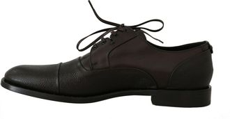 Dolce & Gabbana Brown Leather Laceups Dress Mens Shoes