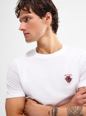Lindbergh Mens Mini-embroidery lounge T-shirt