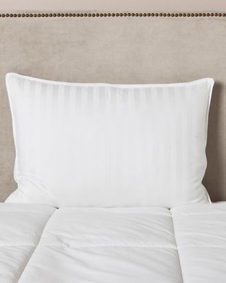 Blue Ridge Home Fashions 500Tc Siberian Damask Stripe White Down Back Sleeper Pillow