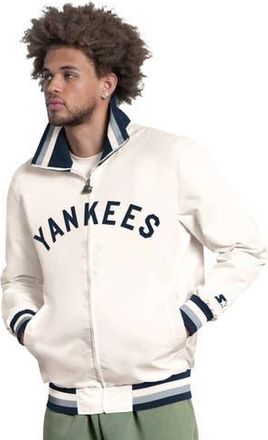 Starter Mens Starter White New York Yankees The Captain Cooperstown Logo Full-Zip Varsity Jacket at Nordstrom, Size Xxx-Large