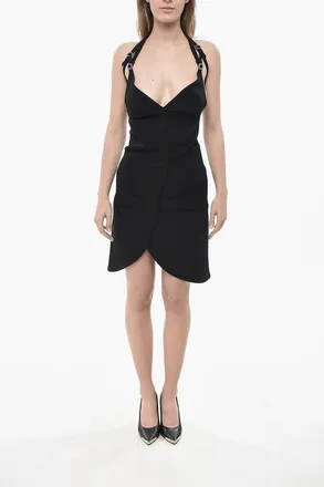 Courr&egrave;ges Vestito in Viscosa con Spalline Criss Cross Courreges