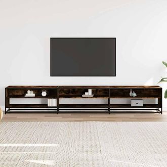 Berkfield Home TV Cabinet Smoked Oak 270x40x46 cm Engineered Wood in Brown | Size: 270 x 40 x 46 cm