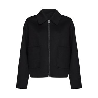 Fendi Jassen, Dames, Zwart, S, Wol, Gedekonstrueerde Lichtgewicht Jas