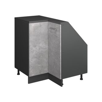 Vicco Armario Para Techo Inclinado Armario De Esquina Rion, Hormig&oacute;n/antracita, 75.6 X 81.6 Cm Con 1 Puerta, Vicco