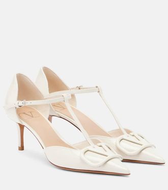 Valentino Garavani DOrsay VLogo 65 patent leather pumps