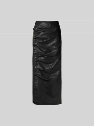 Rotate Maxirock mit Druckknopfleiste in Black, Gr&ouml;&szlig;e 34