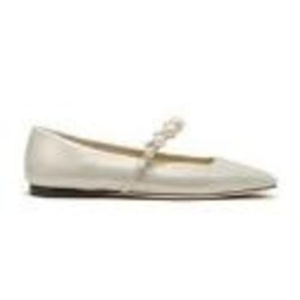 Jimmy Choo London Ade Pearl Embellished Flats, Brand Size 34 ( US Size 4 )