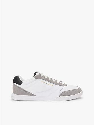 Tommy Hilfiger Mixed Texture Cupsole Trainers With Leather