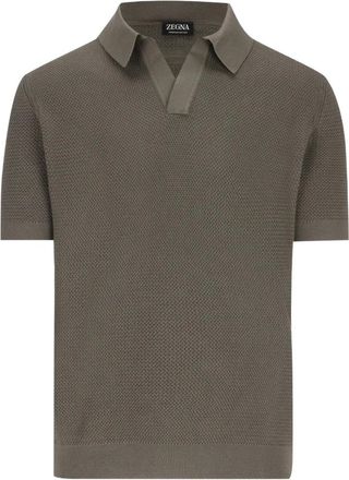 Ermenegildo Zegna Polo Shirts, male, White, Size: S Premium Cotton Polo Shirt