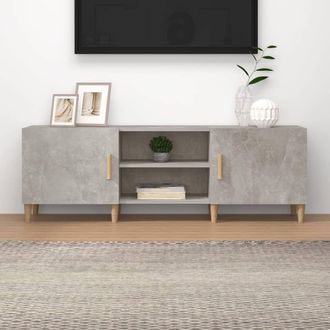 vidaXL Vidaxl - Mueble De Tv Madera Contrachapada Gris Hormig&oacute;n 150x30x50 Cm