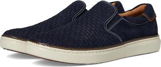 Johnston & Murphy Mcguffey 2 Woven Slip-On Mens Shoes Navy Woven Tumbled Nubuck : 10.5 M (D), Leather