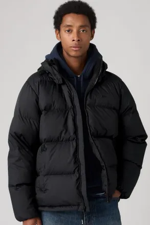 Levi's Rockwell Hooded Puffer - Hombre - 2XL - Negro / Jet Black Rip Stop