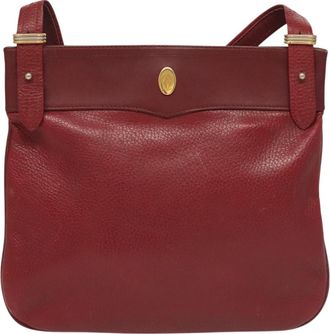 Cartier Burgundy Leather Shoulder Bag (Pre-Owned)