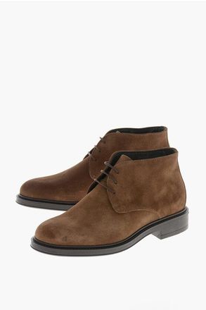 A.Testoni Suede Ankle Boots with Rubber Sole size 10