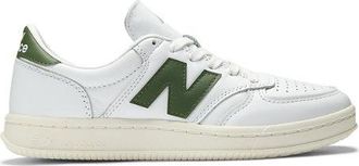 New Balance Mens T500 in White/Green Leather, size 7.5