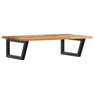 Berkfield Home Basin Shelf Wall Mounted Steel & Solid Wood Acacia in Brown