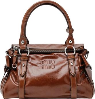 Miu Miu Bolso de mano mediano - Bags - Mujer - Marr&oacute;n - ONE SIZE