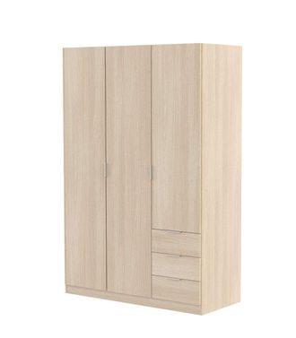 F.R.S. Armario 3 Puertas Abatibles 3 Cajones Acabado Roble. 180cm(alto). 121cm(ancho). 52cm(fondo)