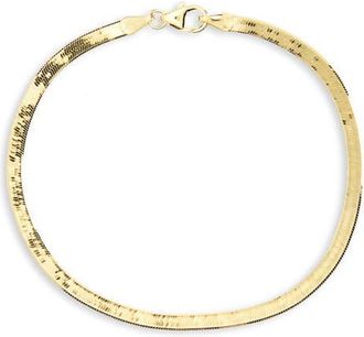 Bony Levy 14K Gold Herringbone Bracelet in 14K Yellow Gold at Nordstrom, Size 7