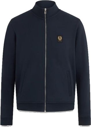Belstaff Full Zip Sweatshirt Katoen Fleece - Heren - Vesten met rits - Blauw - L - Katoen - Hoodies & sweatvesten