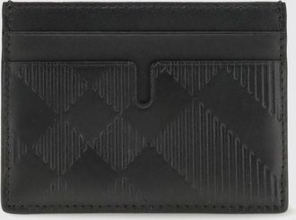 Burberry Portacarte di credito Burberry in pelle goffrata