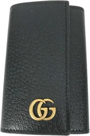 Gucci Pre-owned Lederen Sleutelhanger - unisex - Vintage Accessoires - Zwart - ONE Size - Leer - Vintage