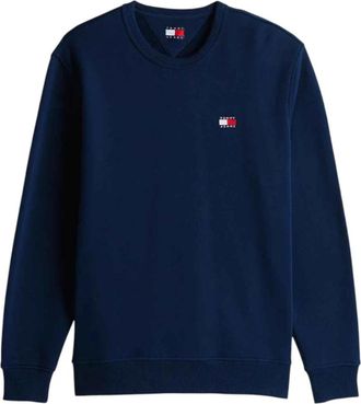 Tommy Jeans TJM Reg Badge Crew - Heren - Sweatshirts - Blauw - XL - Katoen - Hoodies & sweatvesten