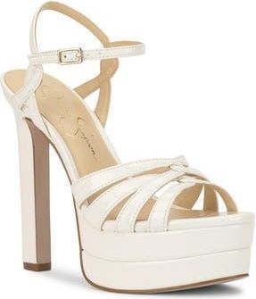 Jessica Simpson Itzari Ankle Strap Platform Sandal in White 01 at Nordstrom Rack, Size 8.5