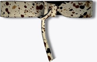 Florez jeans Womens Tandil Hair-On Wrap Belt In Speckled