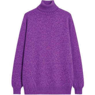 Fortela Shetland Turtleneck Sweater in Violet at Nordstrom, Size 44